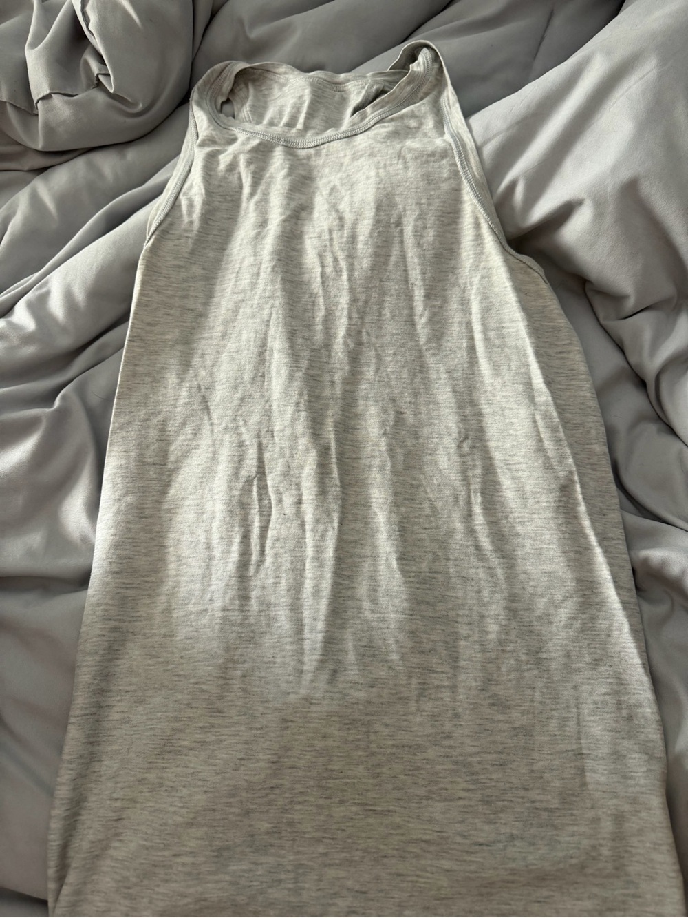 Lululemon Light Gray open back Racerback Tank Top